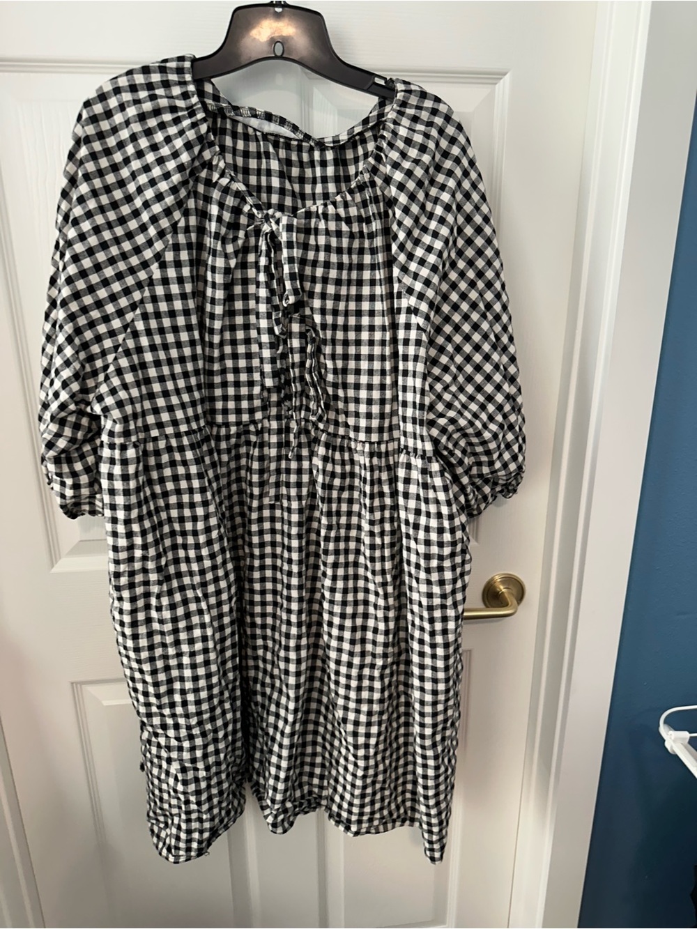 The Lullaby Club Gingham Tie-Front Dress